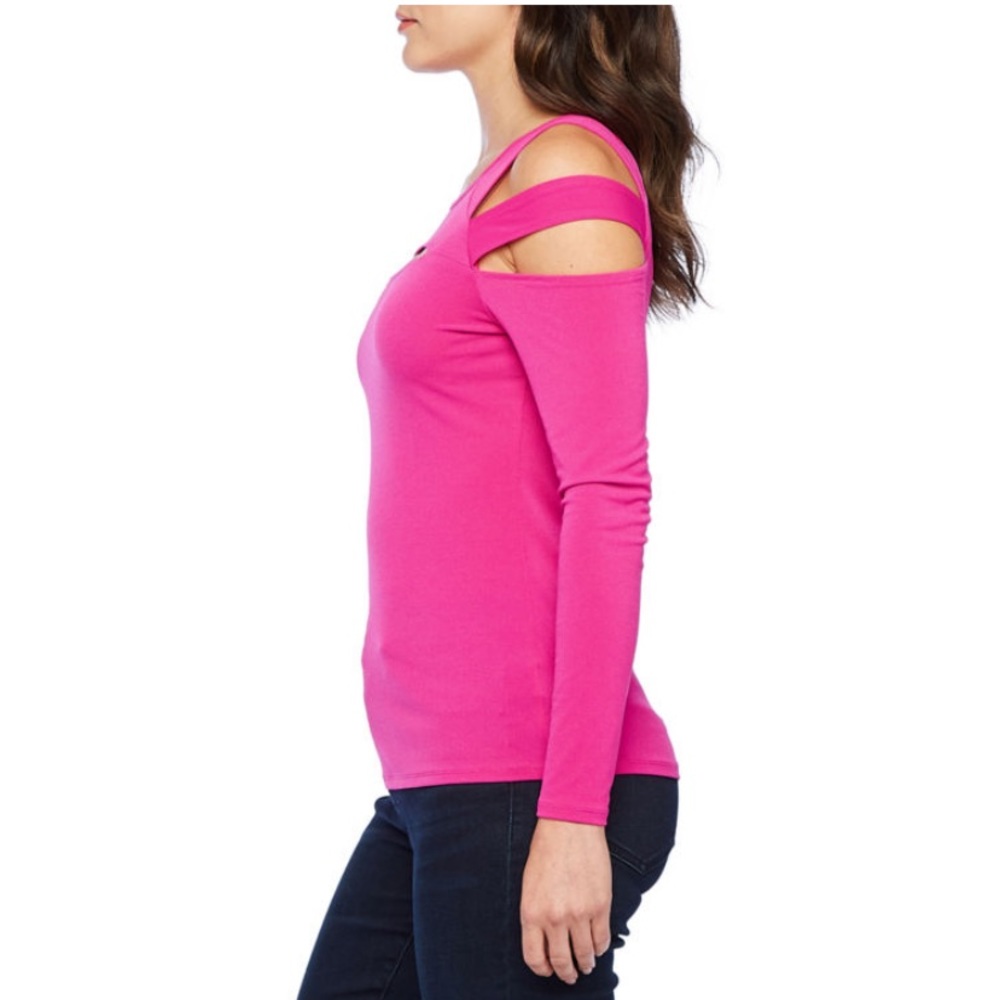 NWT Bold Elements Long Sleeve Cutout Blouse - Picture 2 of 4